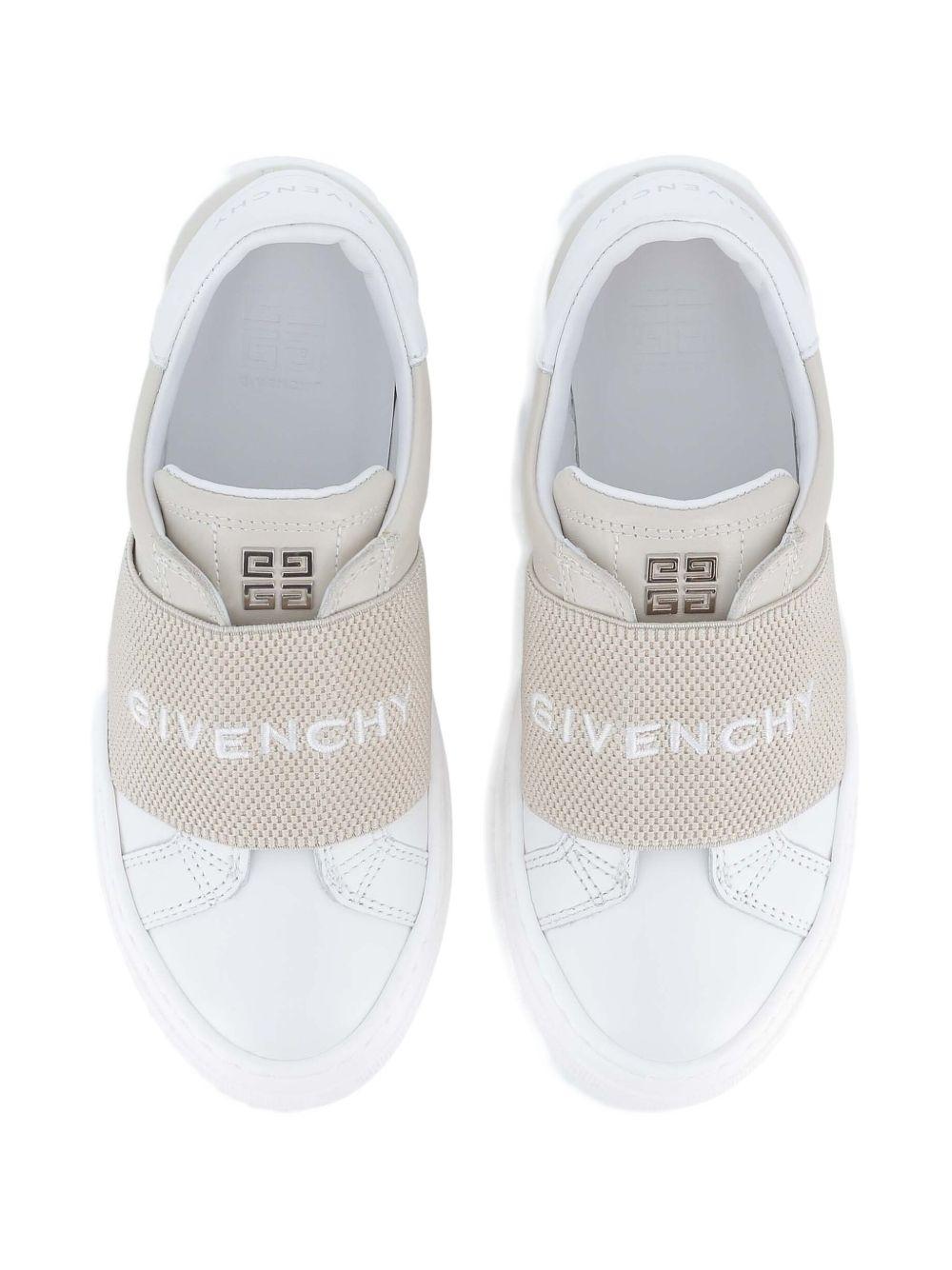 Sneakers per bambina Givenchy Kids beige con scritta con logo H30910 184 GIVENCHY KIDS 