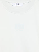 T-shirt con logo per bambino MSGM Kids celeste con orlo a coste S5MSJUSW167 MS013 MSGM KIDS 