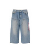 Jeans per bambino Amiri Kids denim con ricamo logo sul davanti ACBMJE1002 000F AMIRI KIDS 