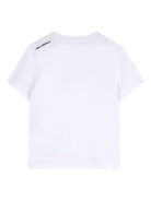 T-shirt per bambino Karl Lagerfeld Kids bianca con logo sul davanti Z31095 10P KARL LAGERFELD KIDS 