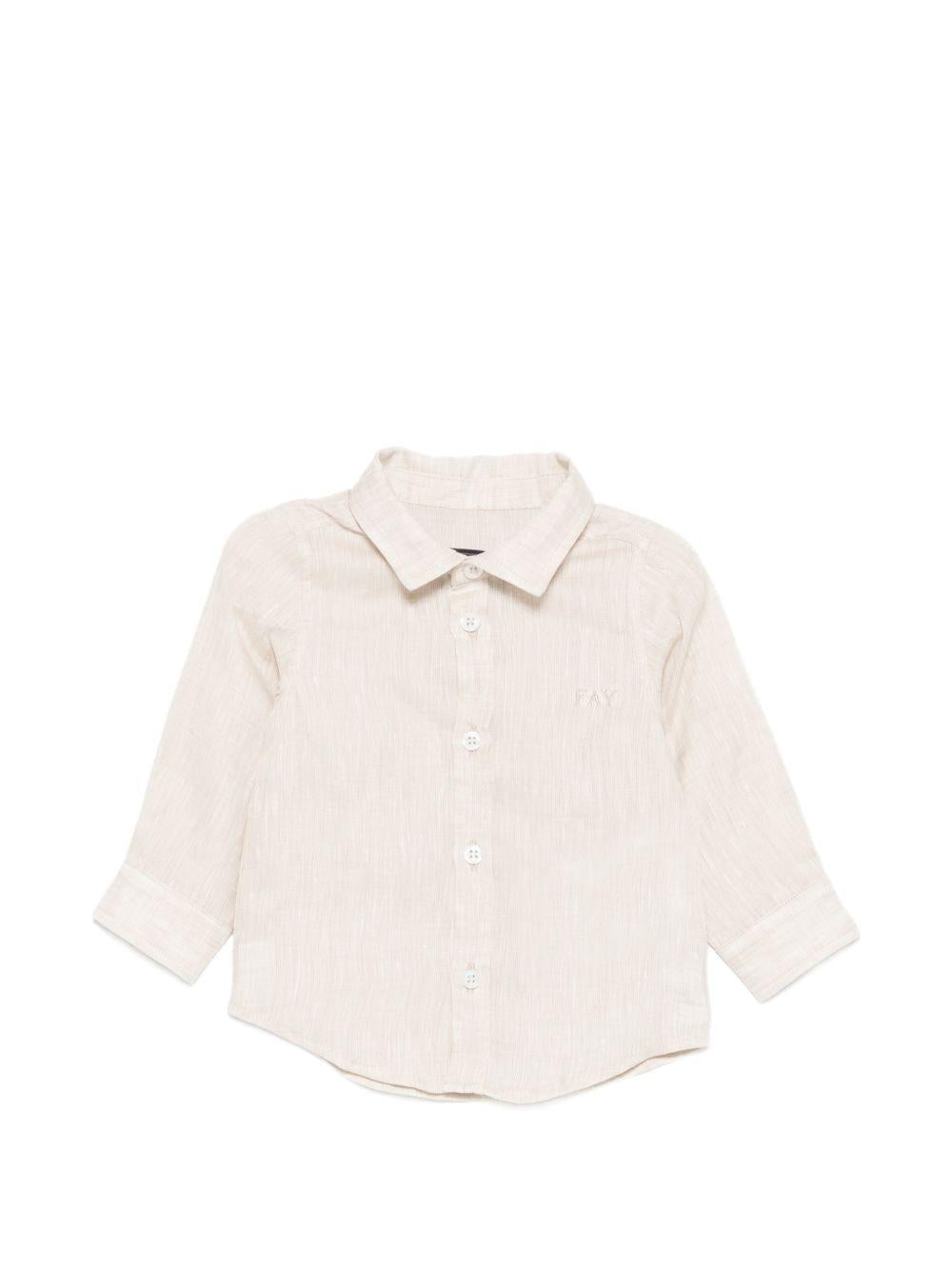 Camicia per neonato Fay Kids beige con colletto classico FY5500 Z3681 107 FAY KIDS 