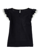 T-shirt per bambina Philosophy di Lorenzo Serafini Kids nera con ruches I1G600 7201 0050 PHILOSOPHY KIDS 