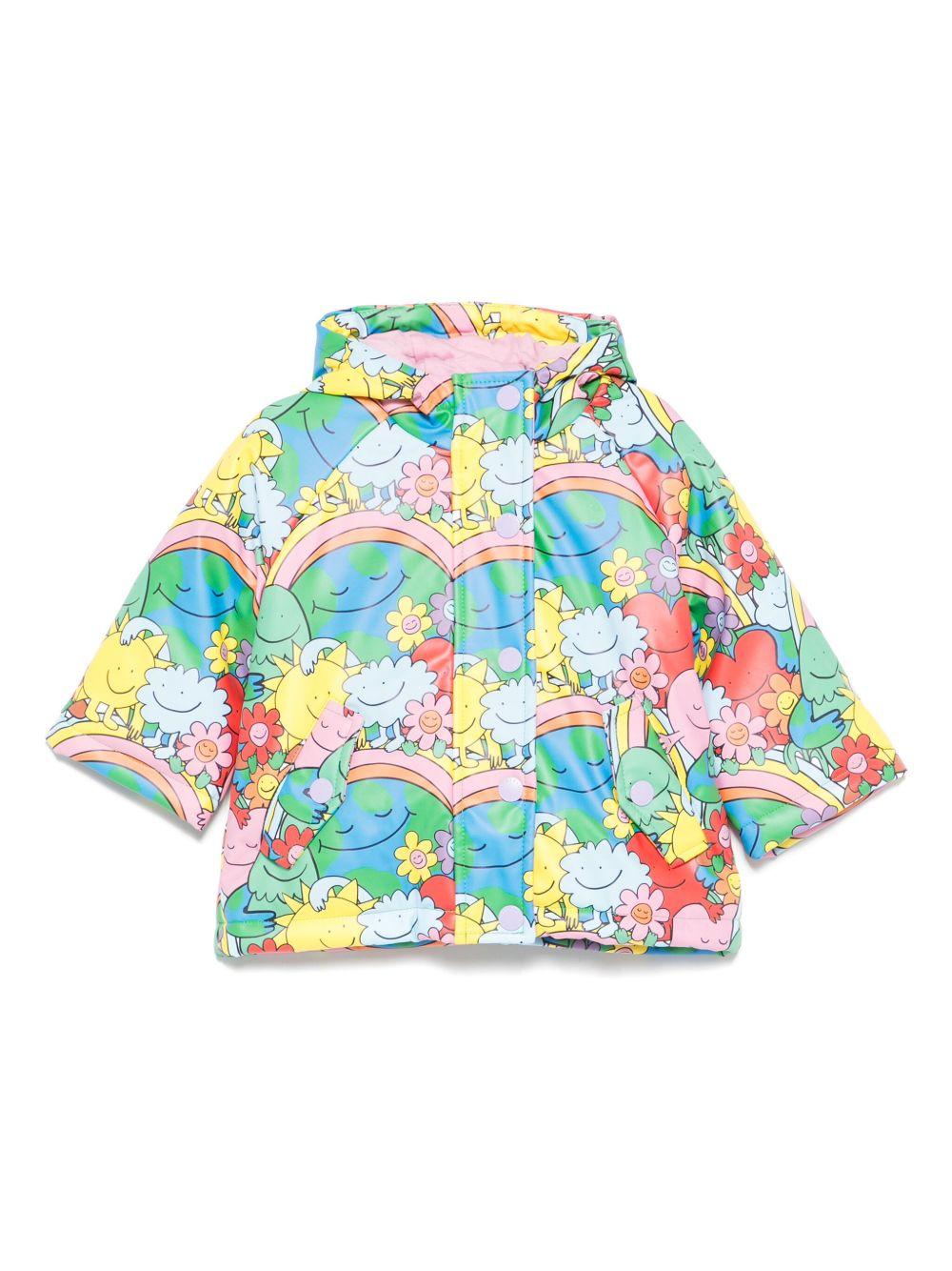 Impermeabile per neonata Stella McCartney Kids multicolore con stampa grafica TX2007 Z3227 999MC STELLA McCARTNEY KIDS 