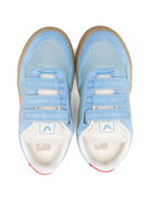 Snerakers V-90 per bambino Veja Kids azzurre con design traforato SX2021513 V-90 STEEL FURY NATURAL VEJA KIDS 