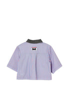 Camicia per bambina MSGM Kids azzurra a righe S6MSJGSI029 050 MSGM KIDS 