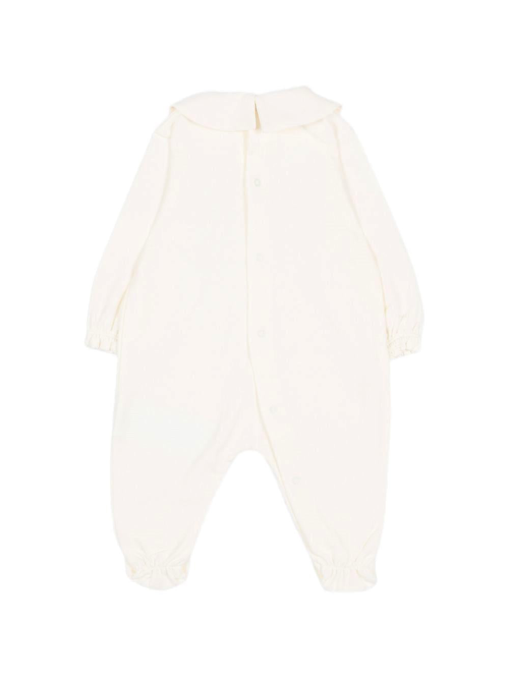 Tutina e bavaglino per neonati Moschino Kids bianchi con motivo Teddy Bear MDY01CLDA63 10063 MOSCHINO KIDS 