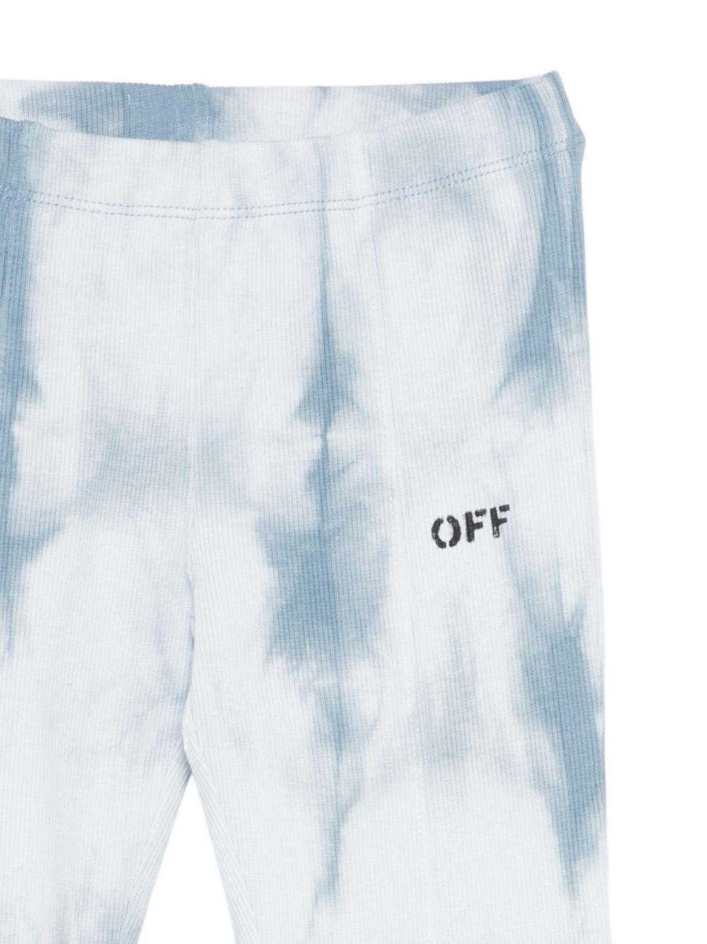 Leggings per bambina Off-White Kids multicolore con motivo tie-dye 44GCA009S26J001 451 OFF WHITE KIDS 