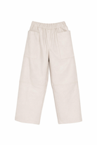 Pantaloni per bambina Douuod beige con vita elasticizzata DY6P61 H0076 108 DOUUOD KIDS 