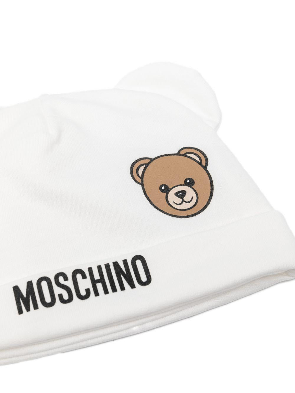 Set 2 pezzi Moschino Kids bianchi con stampa Teddy Bear MUY099LCA19 10063 MOSCHINO KIDS 