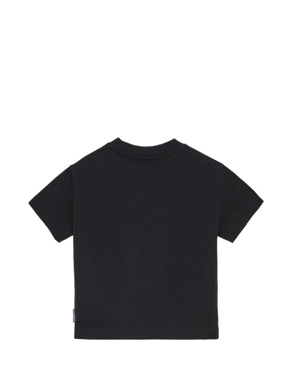 T-shirt per bambino Palm Angels Kids nera con stampa orso sul davanti PBAA003S26JER001 110 PALM ANGELS KIDS 