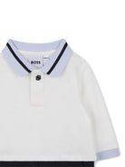 Tutina per neonato Boss Kids blu con colletto stile polo J52529 117 BOSS KIDS 