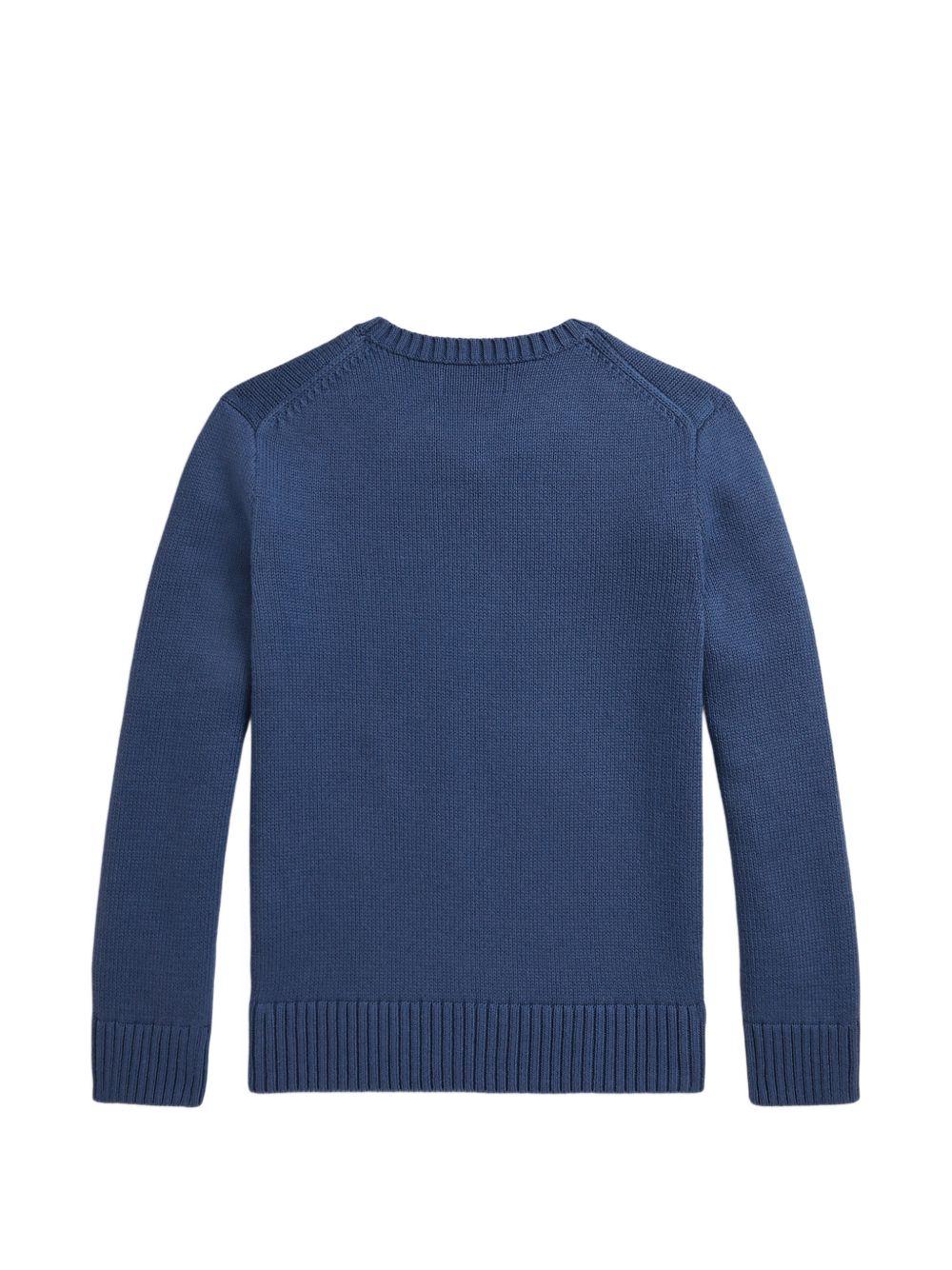Maglione per bambino Polo Ralph Lauren Kids blu con maglia a intarsio 322B18571 001 Ralph Lauren kids 