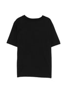 T-shirt per bambini Moschino Kids nera con stampa grafica HRM05WLAA10 60100 MOSCHINO KIDS 