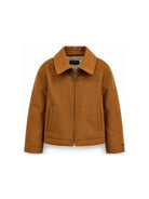 Giubbino per bambina Monnalisa Kids marrone con colletto alla francese 41H102 8404 0005 MONNALISA KIDS 