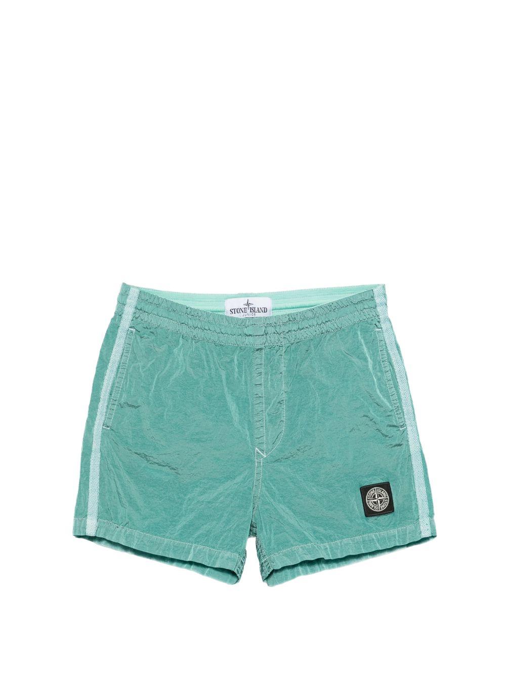 Costume da bagno per bambino Stone Island Junior verde con logo L1S16B100002S0043 V0044 STONE ISLAND KIDS 