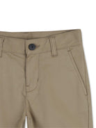 Shorts per bambino Boss Kids marrone chiaro con risvolto J52921 295 BOSS KIDS 