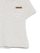 T-shirt per neonato Givenchy Kids grigia con logo ricamato sul davanti H31200 A01 GIVENCHY KIDS 