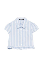 Camicia per neonata Balmain Kids multicolore con design a righe BY5001 P0592 685BC BALMAIN KIDS 