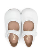 Ballerine per bambina Eli1957 bianco in pelle con cinturino con strappo 12036AL BLANCO ElI 