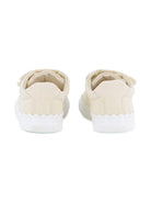 Sneakers per bambina Chloé Kids beige con ricamo con logo C20918 117 CHLOE' KIDS 