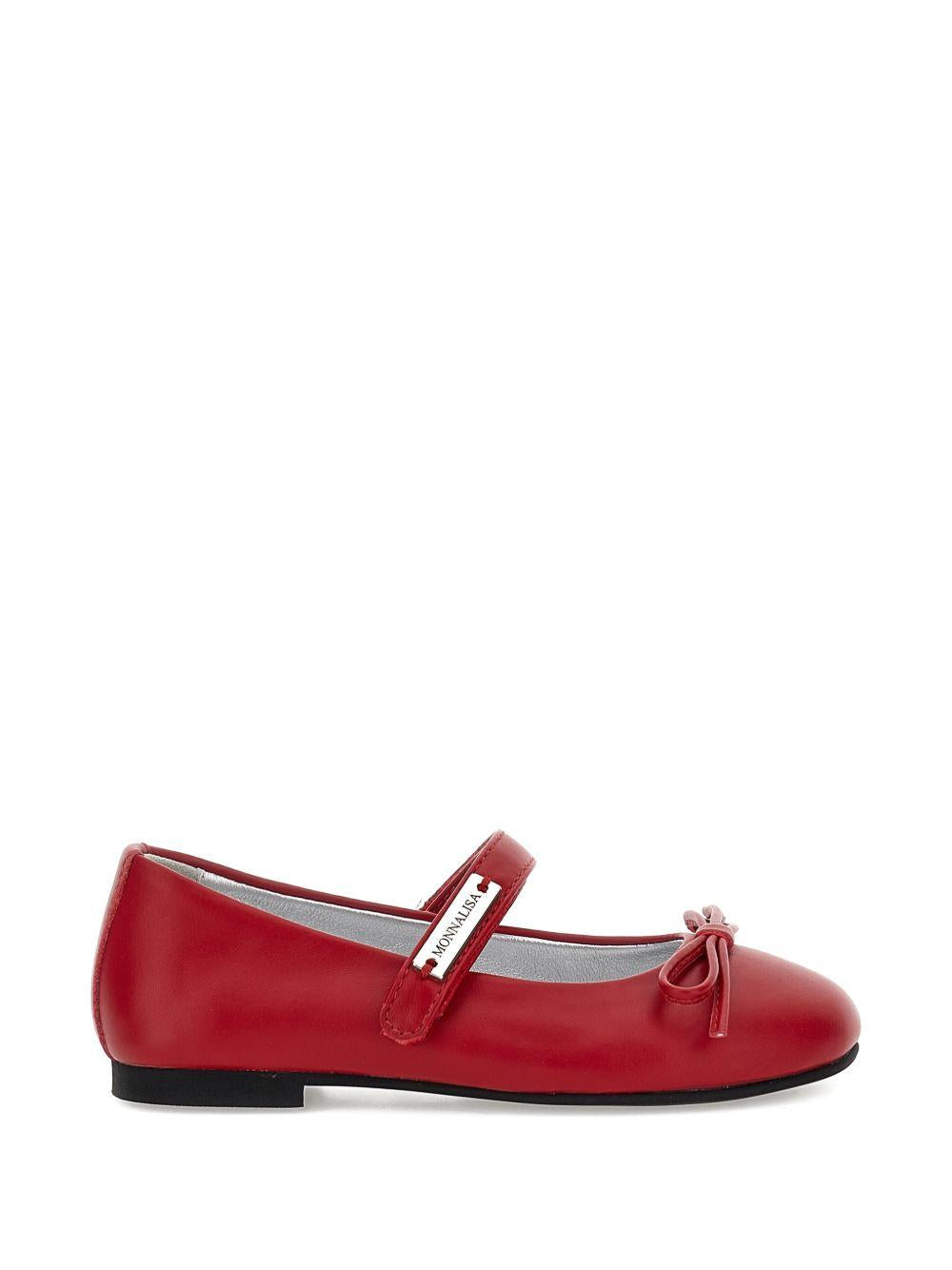 Ballerine per bambina Monnalisa Kids rosso con dettaglio fiocco 8CH015 8786 0043 MONNALISA KIDS 