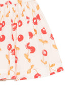 Gonna per bambina Bonpoint beige con stampa ciliegie all-over S06GSKW00010 603A BONPOINT KIDS 