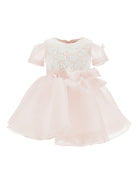 Abito per neonata Monnalisa rosa con dettaglio con fiocco 73G902 7112 0092 MONNALISA KIDS 