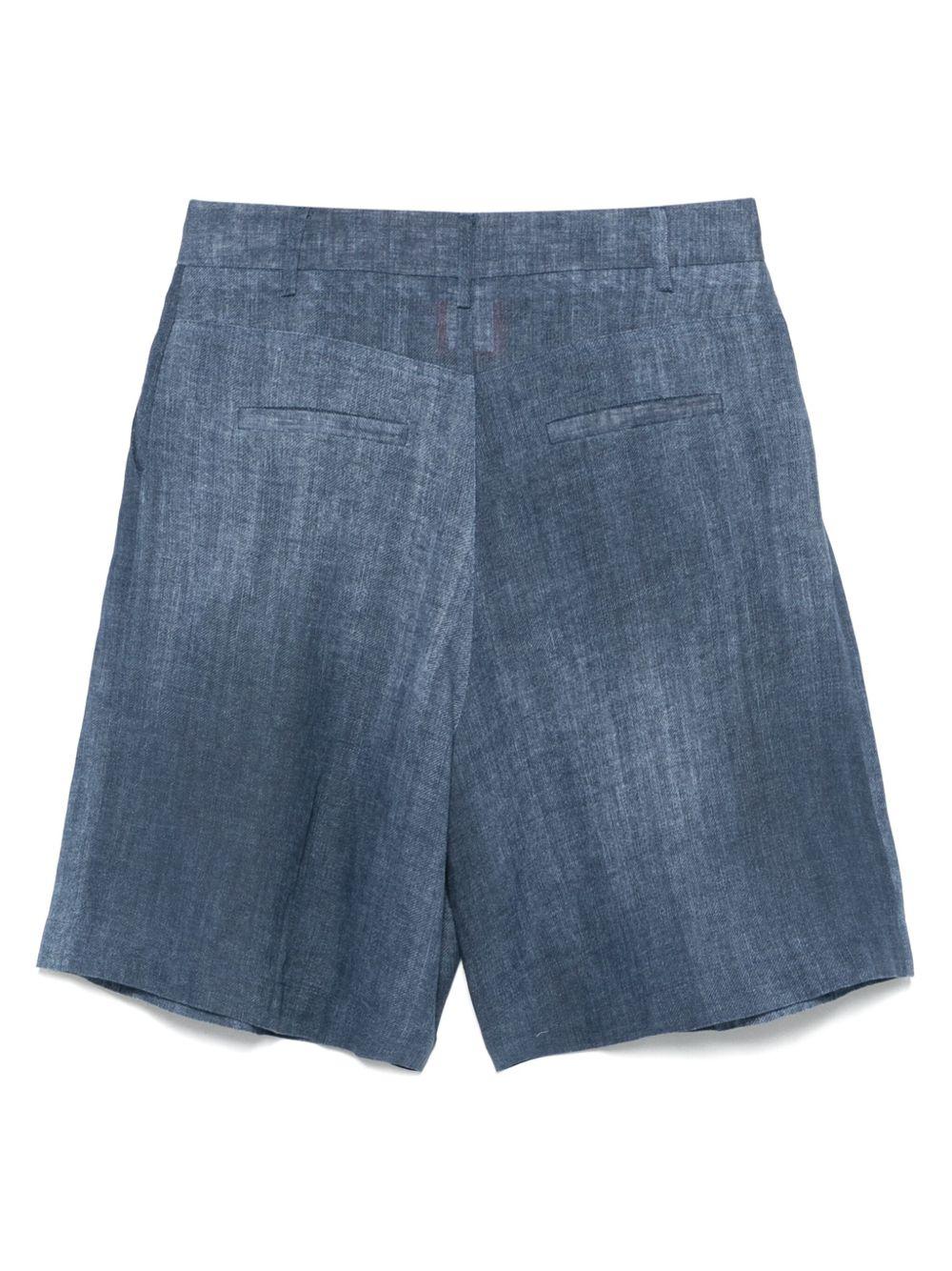 Shorts per donna Merci blu con stampa denim P410 UNICO MERCI 