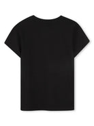 T-shirt con stampa per bambino Dkny Kids nero con girocollo D62304 09B DKNY 