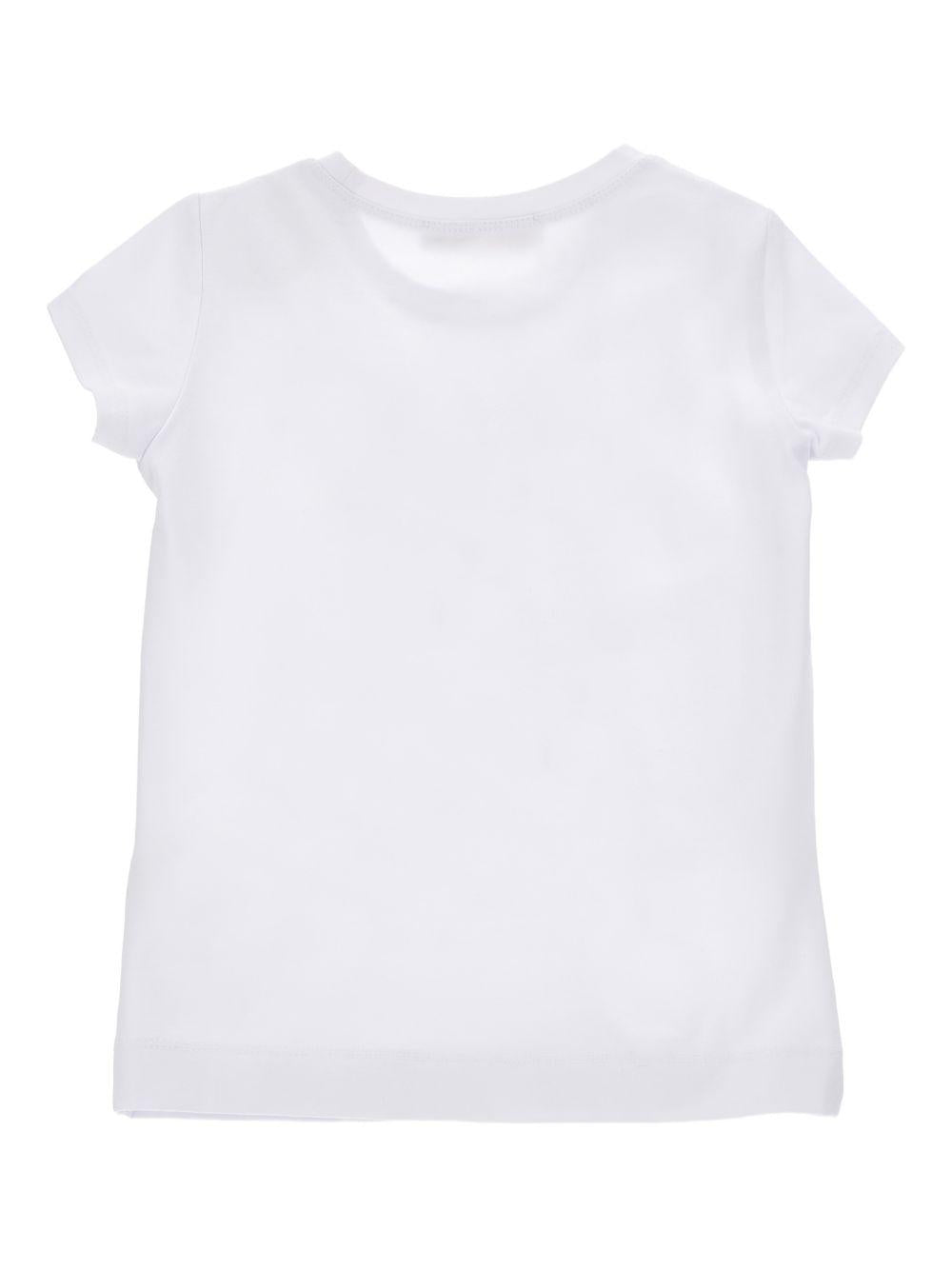 T-shirt per bambina Monnalisa bianca con stampa grafica Trilli 19G622 7032 0099 MONNALISA 