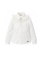 Camicia per bambina Monnalisa Kids bianca con colletto con ruches 17H300 8201 0001 MONNALISA KIDS 