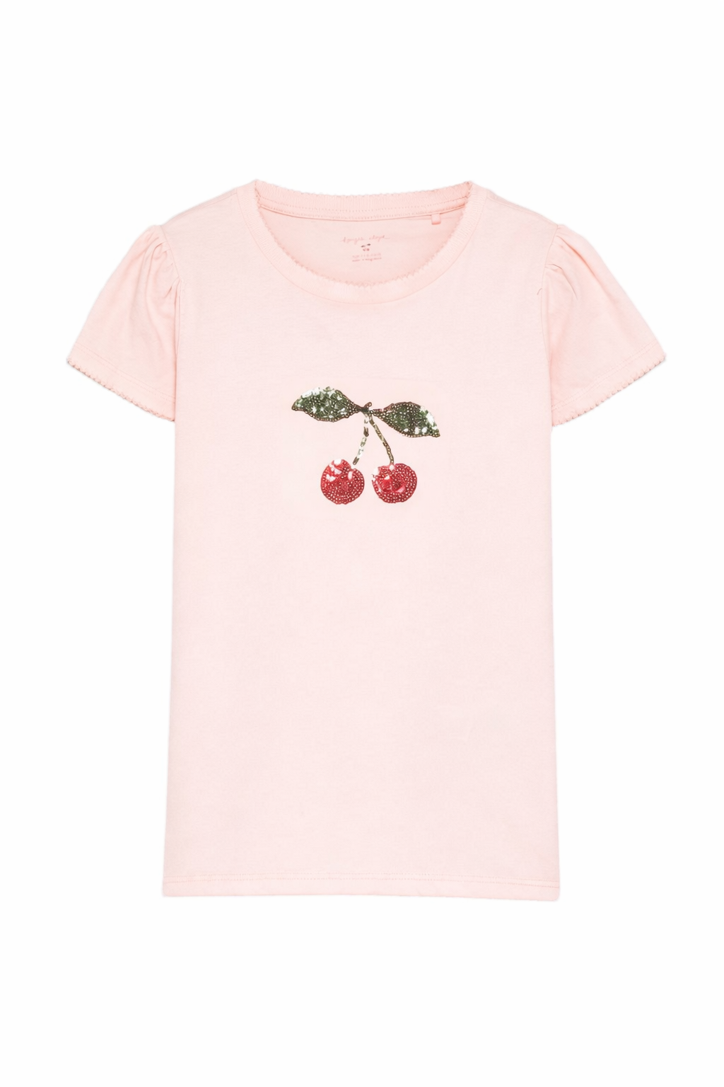 T-shirt per bambina Konges Slojd rosa con applicazione con paillettes KS104804 BLUSH KONGES SLOJD KIDS 