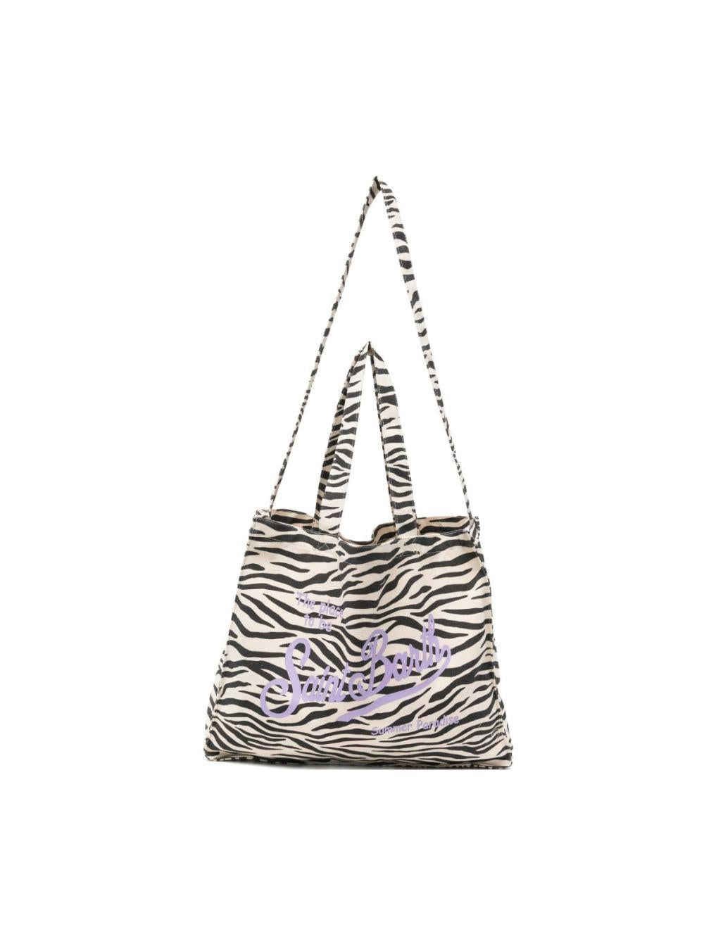 Borsa tote Essential Bag N MC2 Saint Barth animalier con logo a contrasto sul davanti EBAGN007 03322L MC2 ST. BARTH KIDS 