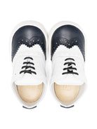 Brogues in pelle per bambino BabyWalker bianco con dettaglio traforato PB5275 WHITE/BLUE BABYWALKER KIDS 