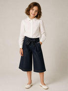 Camicia per bambina Monnalisa Kids bianca con colletto con decorazioni in rilievo 71H301 8190 0001 MONNALISA KIDS 