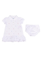 Abito per neonata POLO RALPH LAUREN KIDS bianco in cotone con ricamo 310676237 002 Ralph Lauren kids 