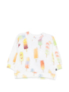Felpa per neonati Molo bianca con motivo a dischi 6S26J203 9561 MOLO KIDS 
