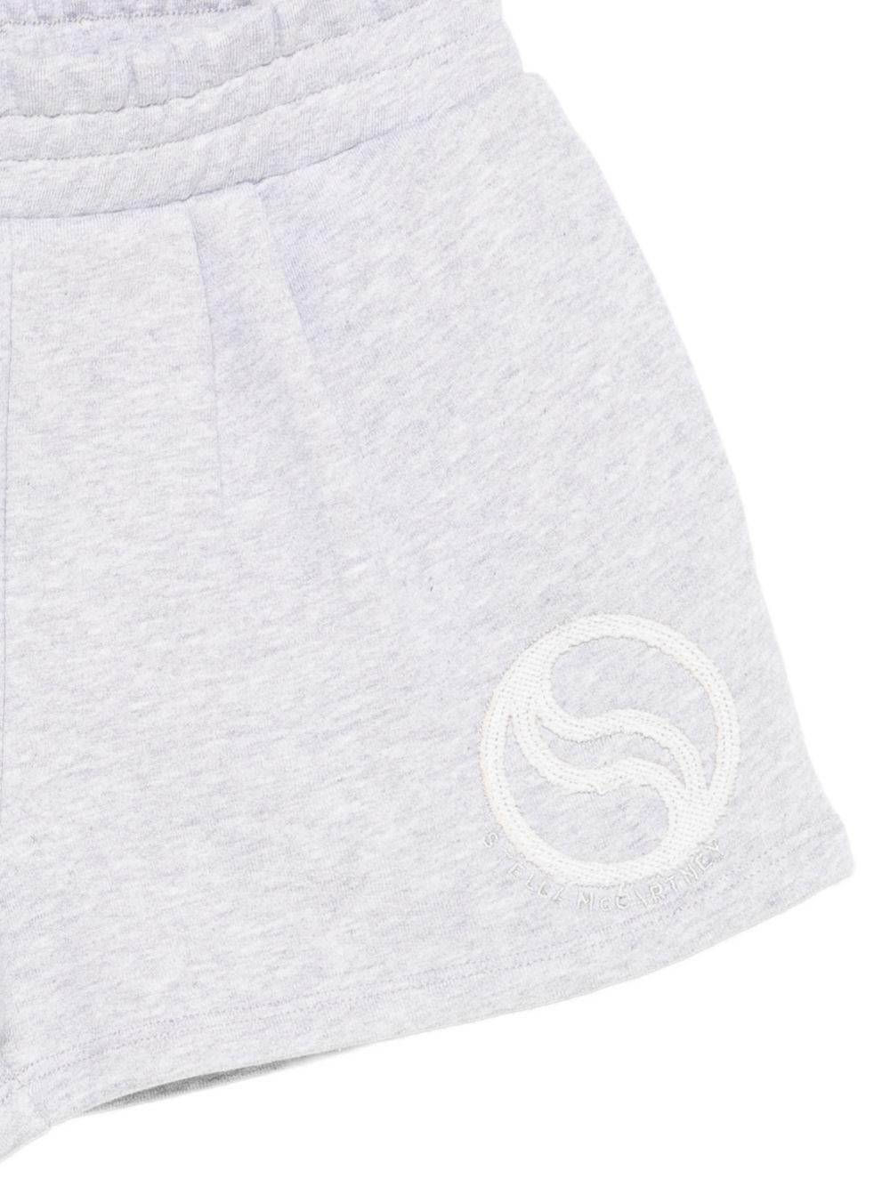 Shorts per bambino Stella McCartney Kids grigio con logo TY6D89 Z0499 807 STELLA McCARTNEY KIDS 