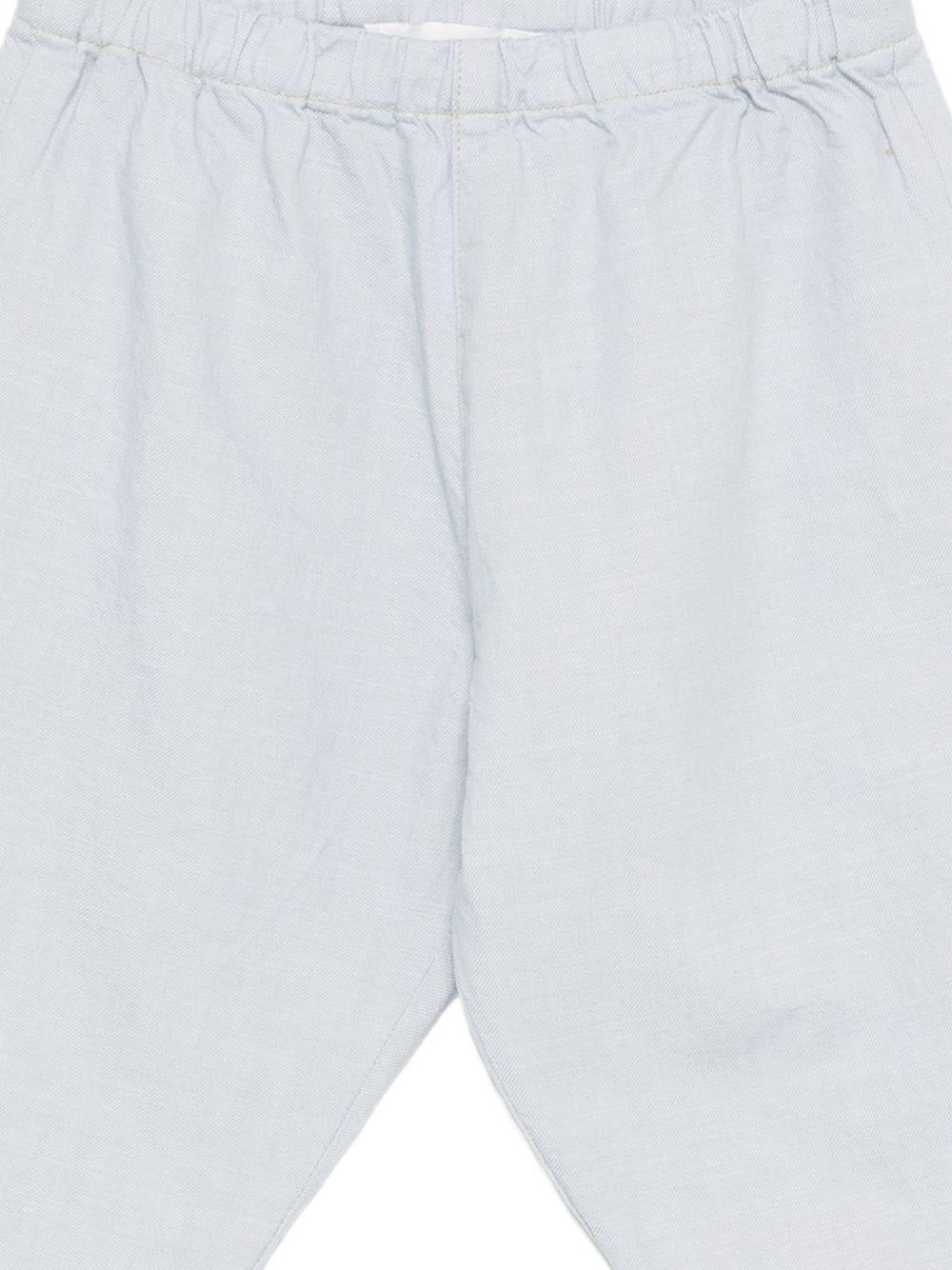 Pantaloni per neonato Bonpoint blu con vita elasticizzata S06ZPAW00003 010 BONPOINT KIDS 