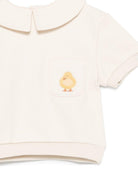 T-shirt per neonato Donsje beige con ricamo pulcino 3046801 00004 DONSJE KIDS 