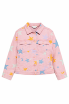 Giacca per bambina Stella McCartney Kids rosa con stampa stelle TY2A37 Z2572 507MC STELLA McCARTNEY KIDS 