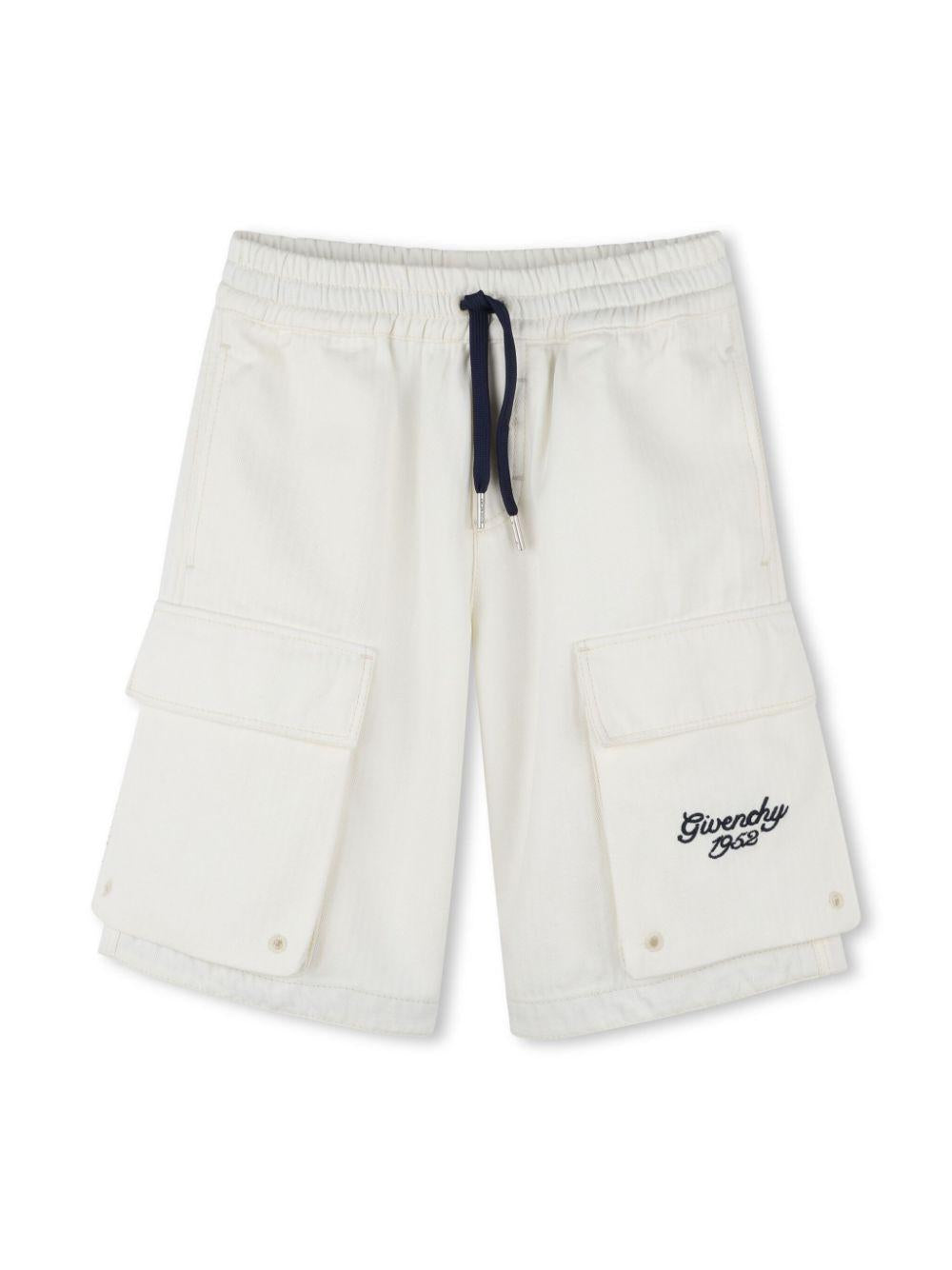 Shorts per bambino Givenchy Kids beige con coulisse elasticizzata H30722 21K GIVENCHY KIDS 