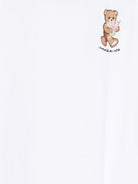 Abito per bambina Moschino Kids bianco con stampa Teddy Bear HDV0HELLA10 10101 MOSCHINO KIDS 