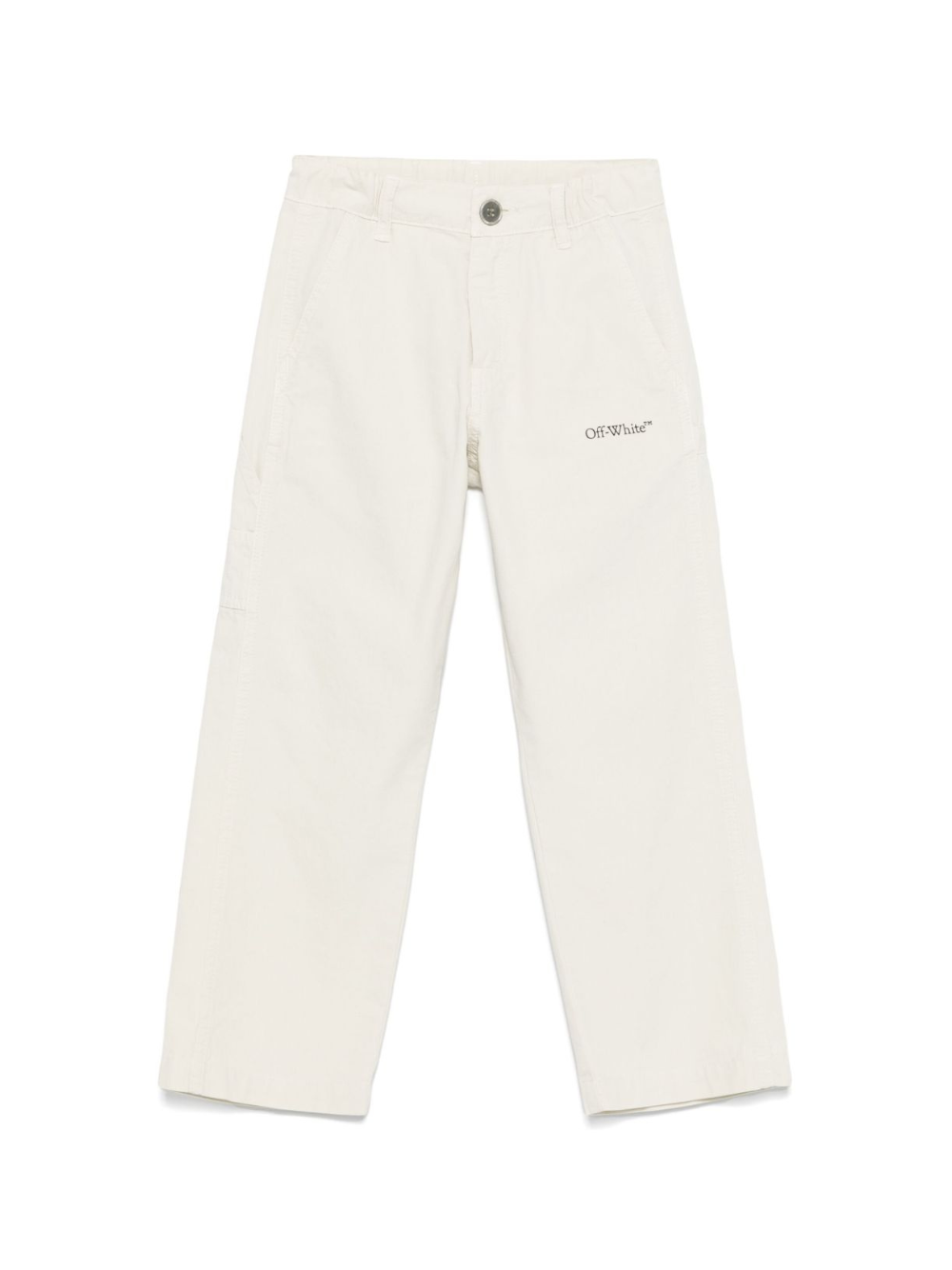 Pantaloni con logo per bambino Off-White Kids grigio con passanti OBCA009S25FAB001 0510 OFF WHITE KIDS 
