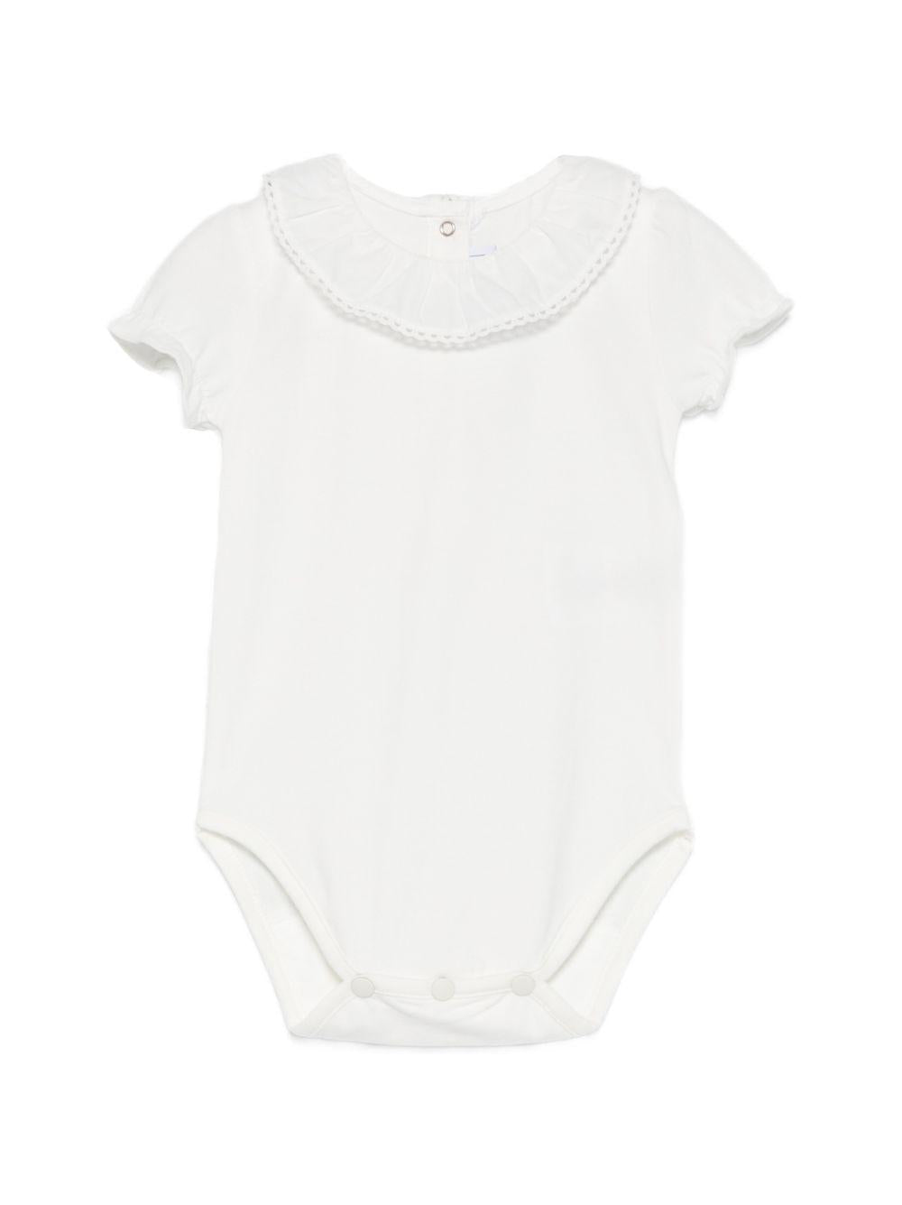 Body per neonata Tartine & Chocolat bianco con colletto arricciato CC11081 13 TArtine & Chocolat KIDS 