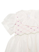 Abito per neonata Mariella Ferrari bianco con colletto a balze PLV20 070 MARIELLA FERRARI KIDS 