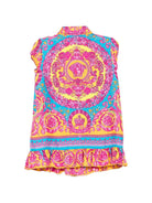 Abito per neonata Versace Kids multicolore con caratteristica stampa all-over 10210381A16902 5PF70 VERSACE KIDS 