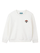 Felpa per bambino Kenzo Kids bianca con ricamo Tiger Head K61431 117 KENZO KIDS 