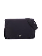 Borsa fasciatoio per neonati Emporio Armani Kids blu con logo argento 402145 CC904 06935 EMPORIO ARMANI KIDS 