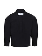 Camicia con ruches per bambina MSGM Kids nero con colletto classico S5MSJGSI209 110 MSGM KIDS 